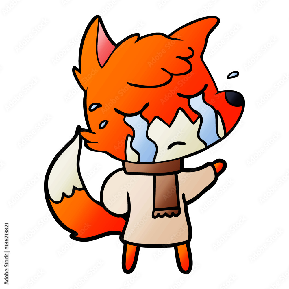 crying fox cartoon crying fox cartoon