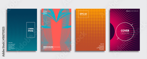 Obraz na płótnie Minimal Vector cover designs. Future Poster template. w salonie