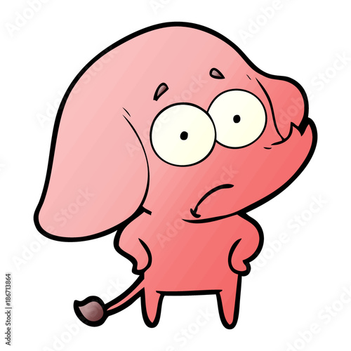 cartoon unsure elephant