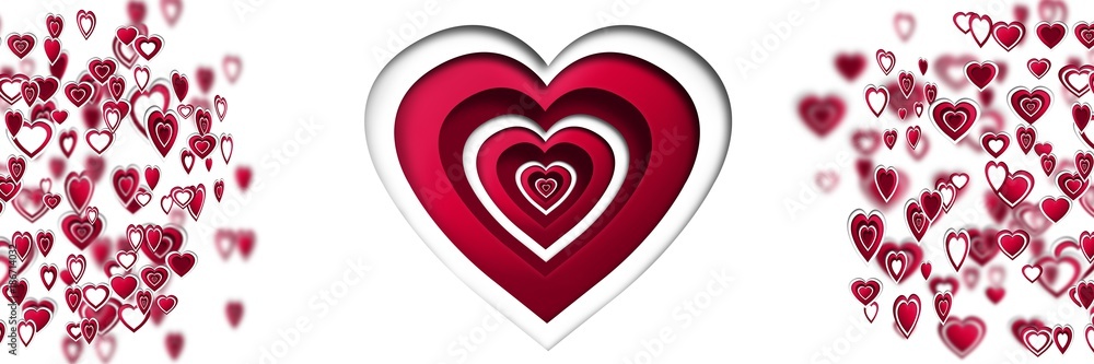 Valentines day design with hearts Valentines day design with hearts