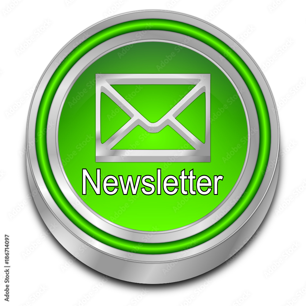 Newsletter Button - 3D illustration Newsletter Button - 3D illustration