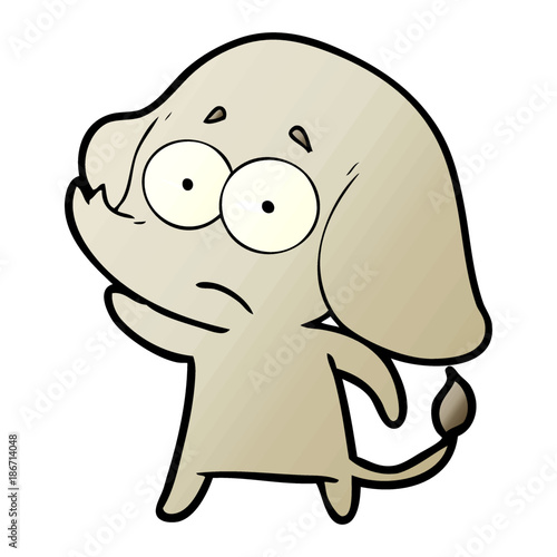cartoon unsure elephant