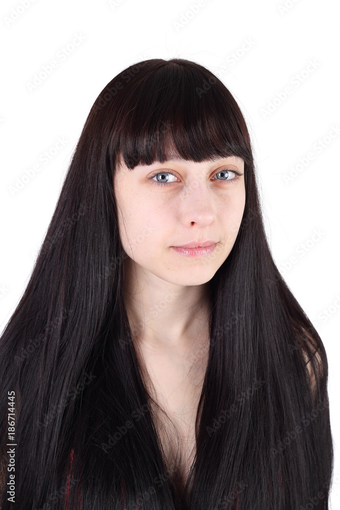 Naklejka premium Young brunette girl