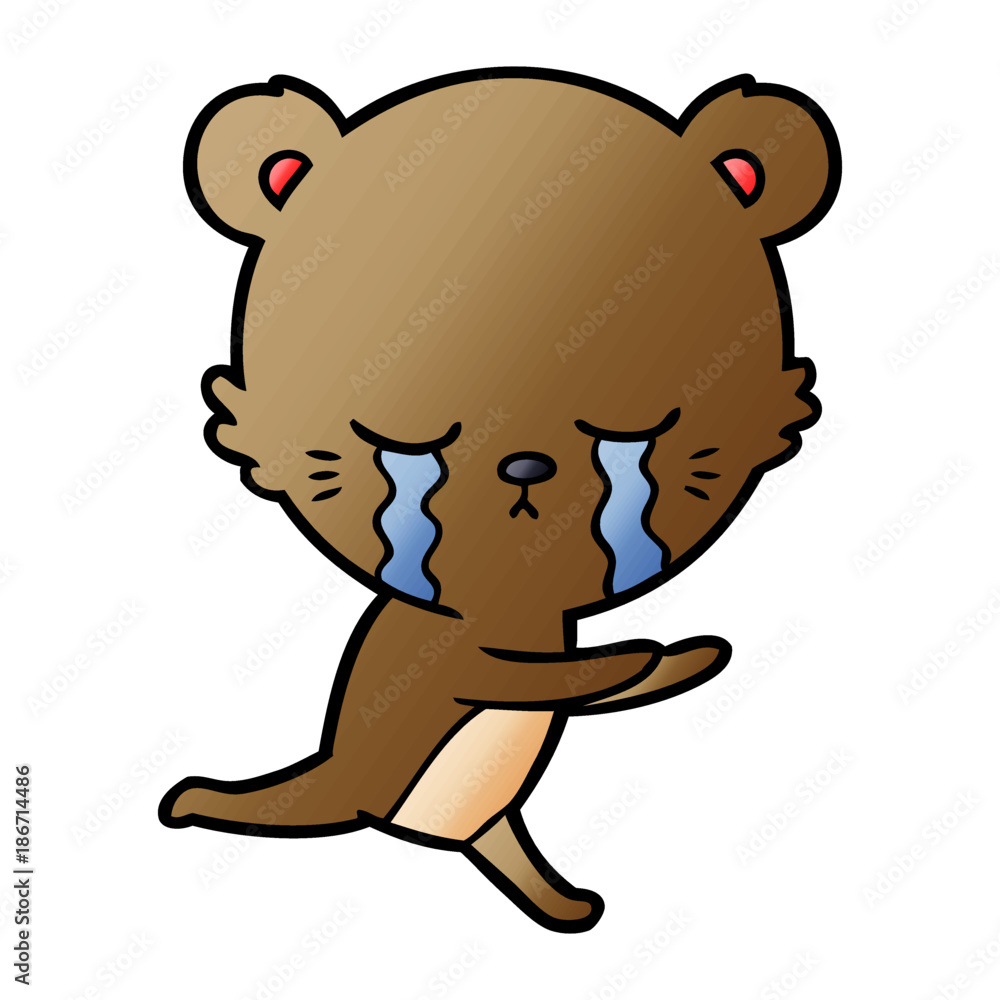 crying cartoon bear crying cartoon bear