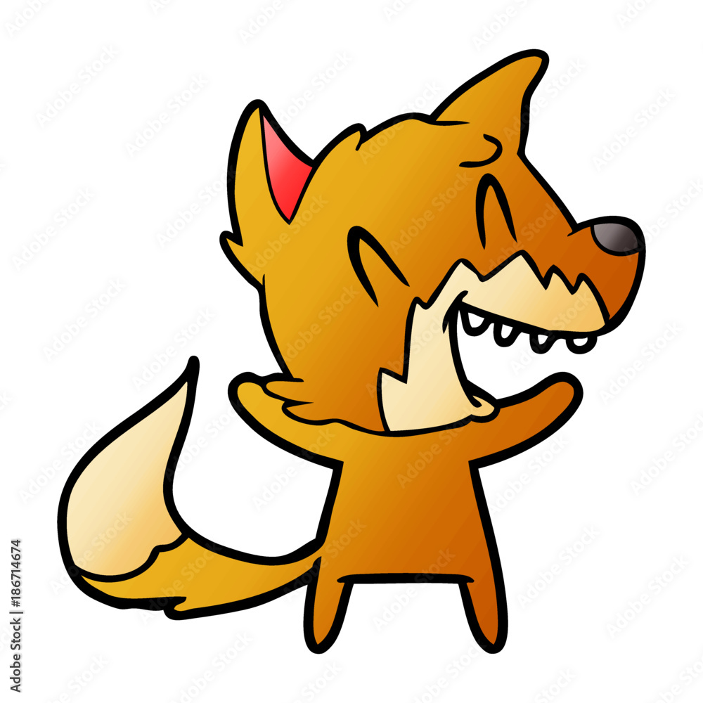 laughing fox cartoon