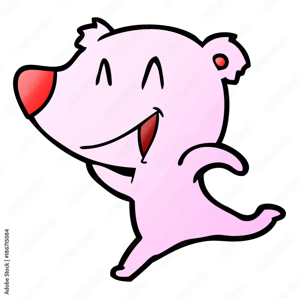 Fototapeta premium laughing bear cartoon