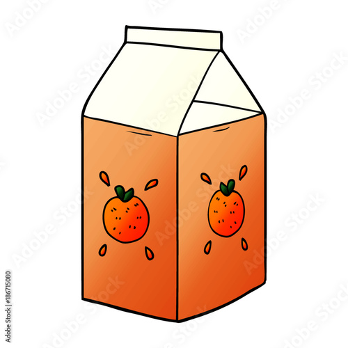 cartoon orange juice carton