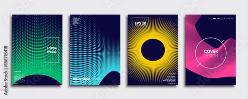 Obraz na płótnie Minimal Vector cover designs. Future Poster template. w salonie