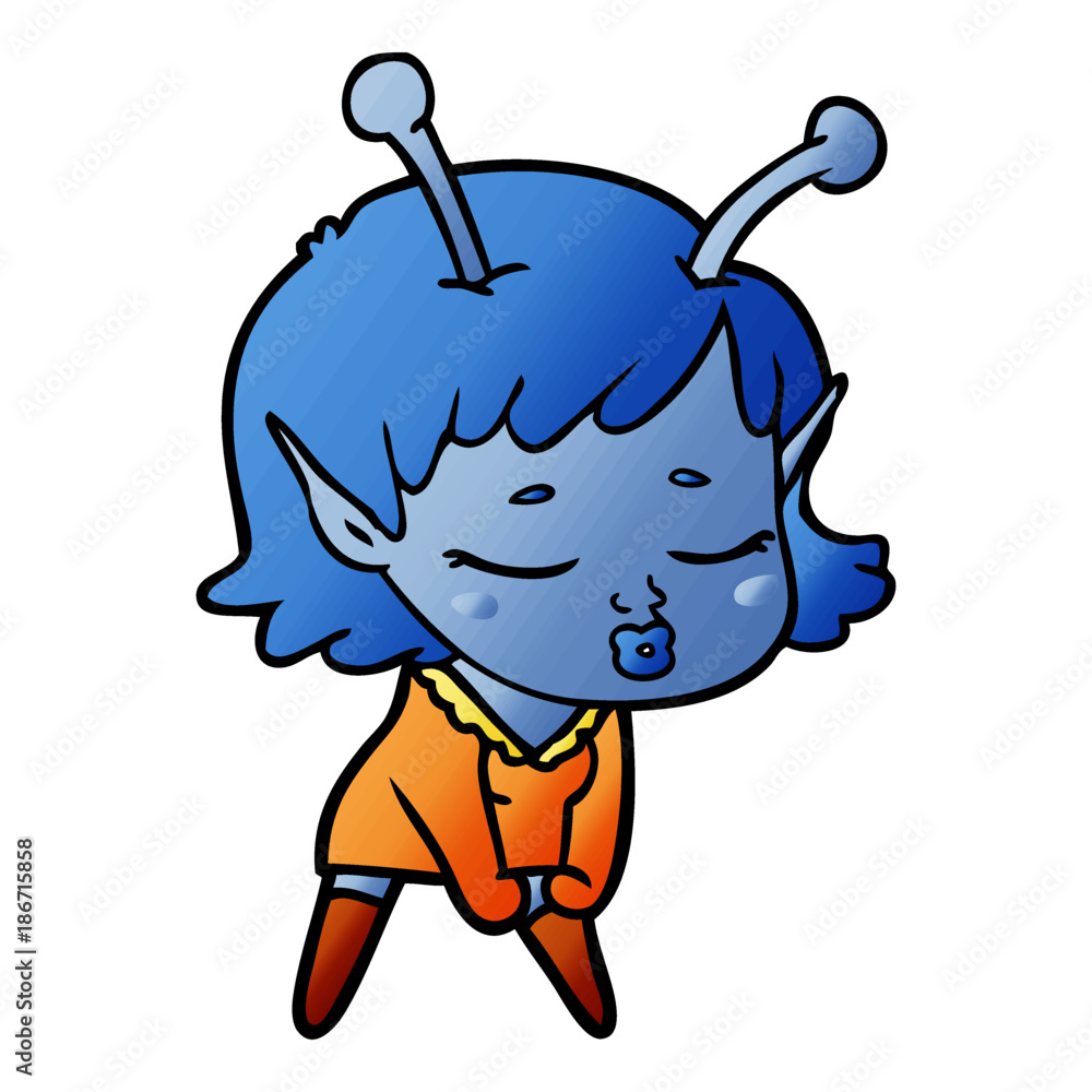 cute alien girl cartoon cute alien girl cartoon