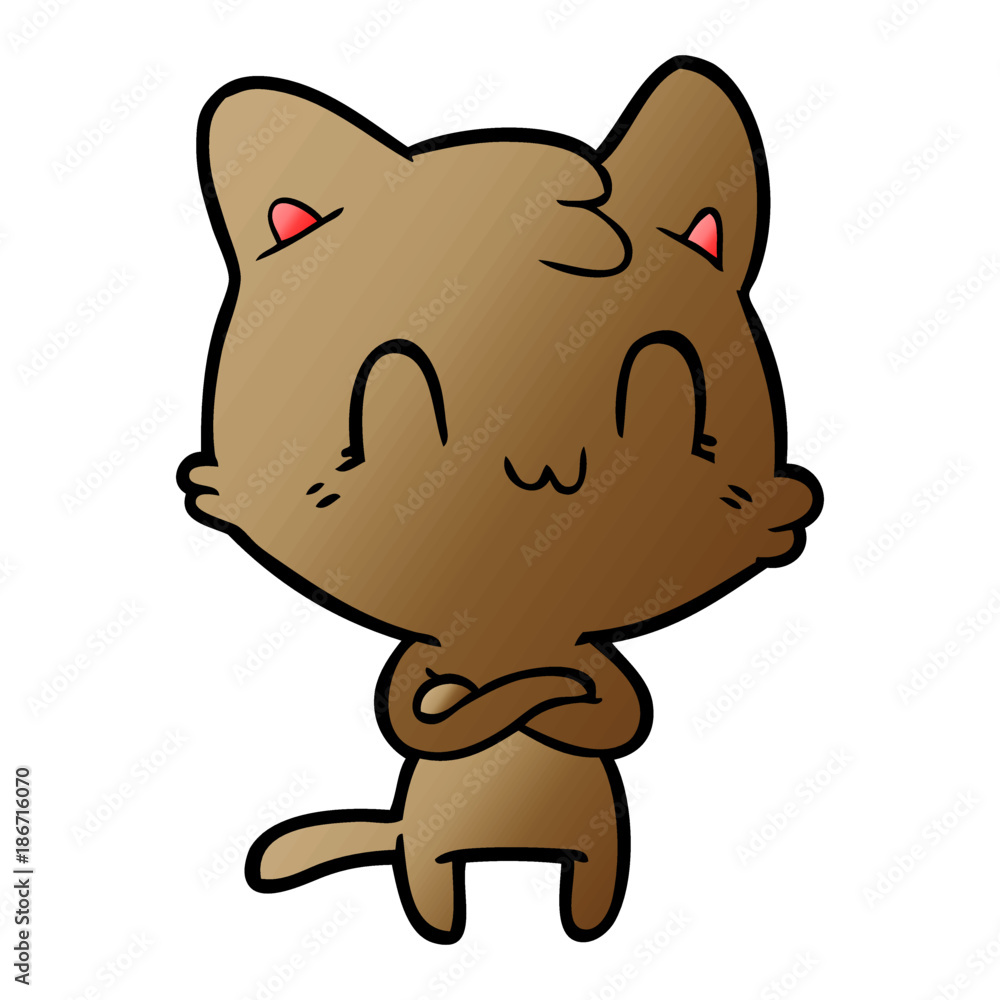cartoon happy cat cartoon happy cat