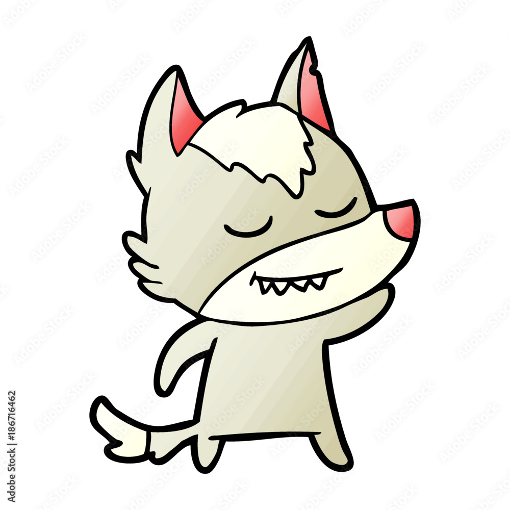 friendly cartoon wolf friendly cartoon wolf