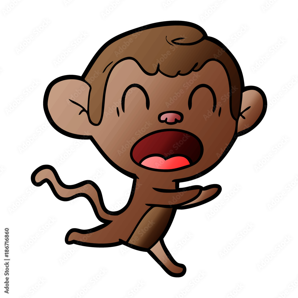 shouting cartoon monkey shouting cartoon monkey