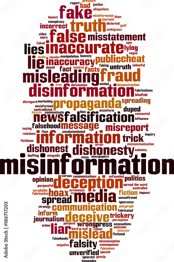 Misinformation word cloud Misinformation word cloud