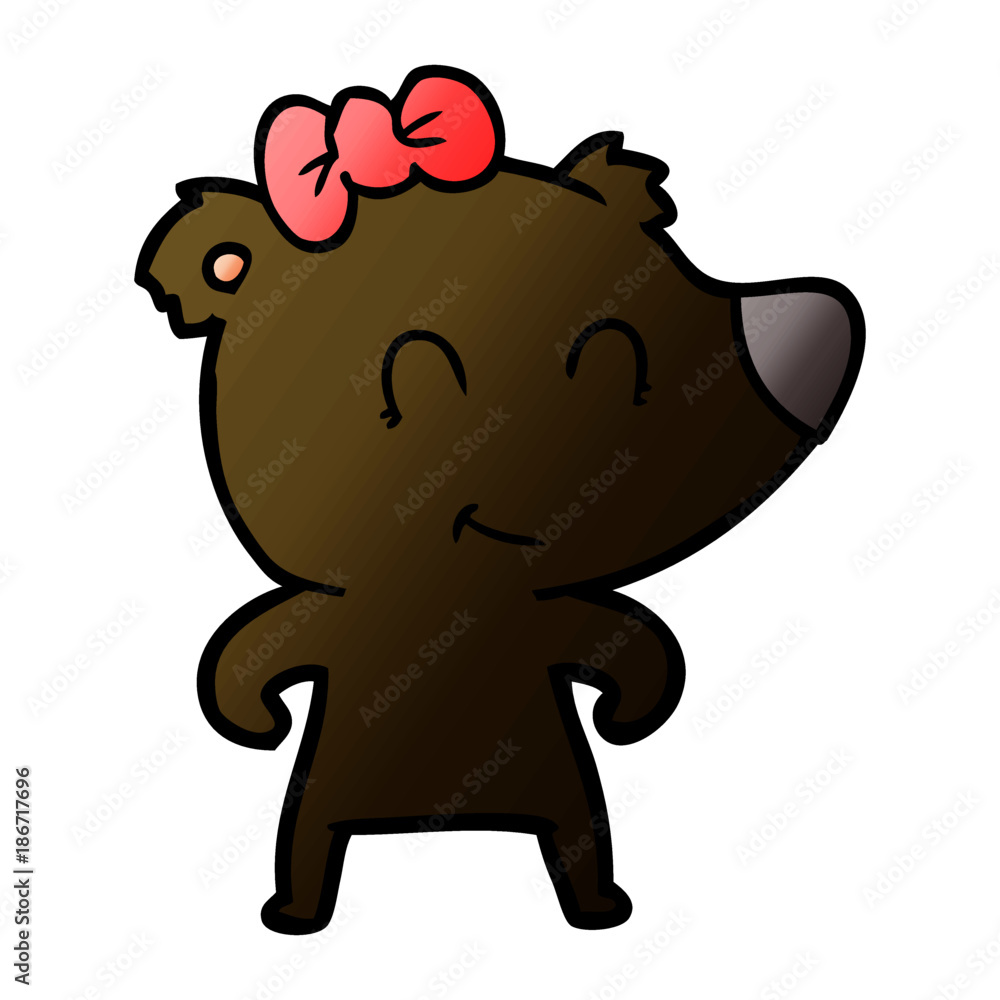Fototapeta premium female bear cartoon