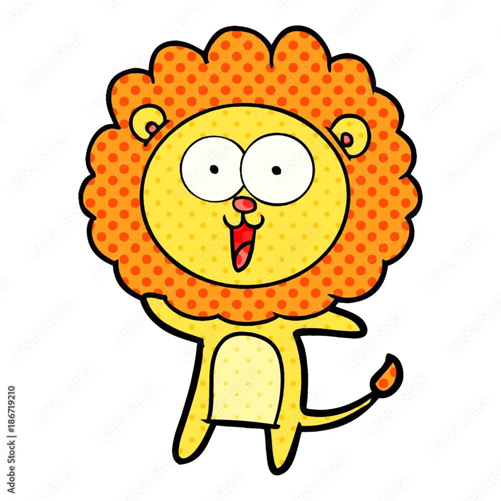 happy cartoon lion happy cartoon lion