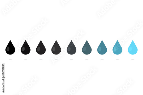 Water drop icon set