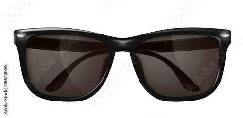 Vector realistic sunglasses, spectacles mockup