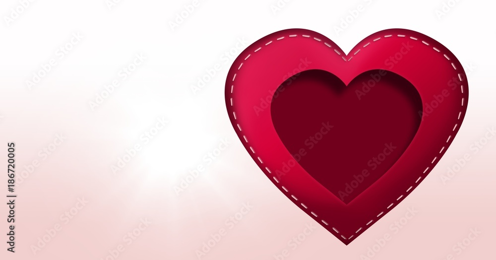Stitched Valentines Heart Stitched Valentines Heart