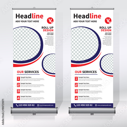 Roll up banner design template
