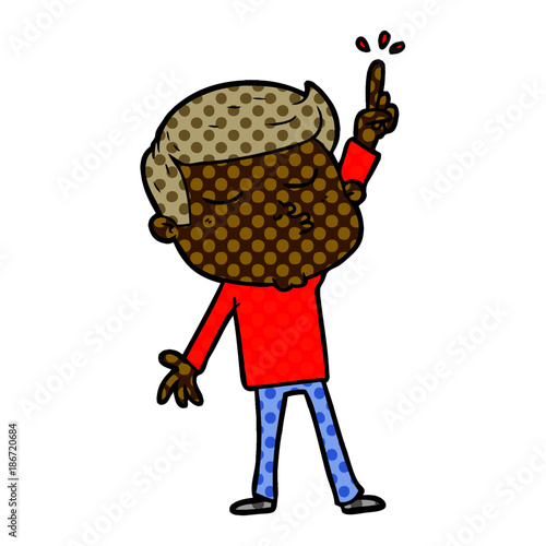 cartoon model guy pouting