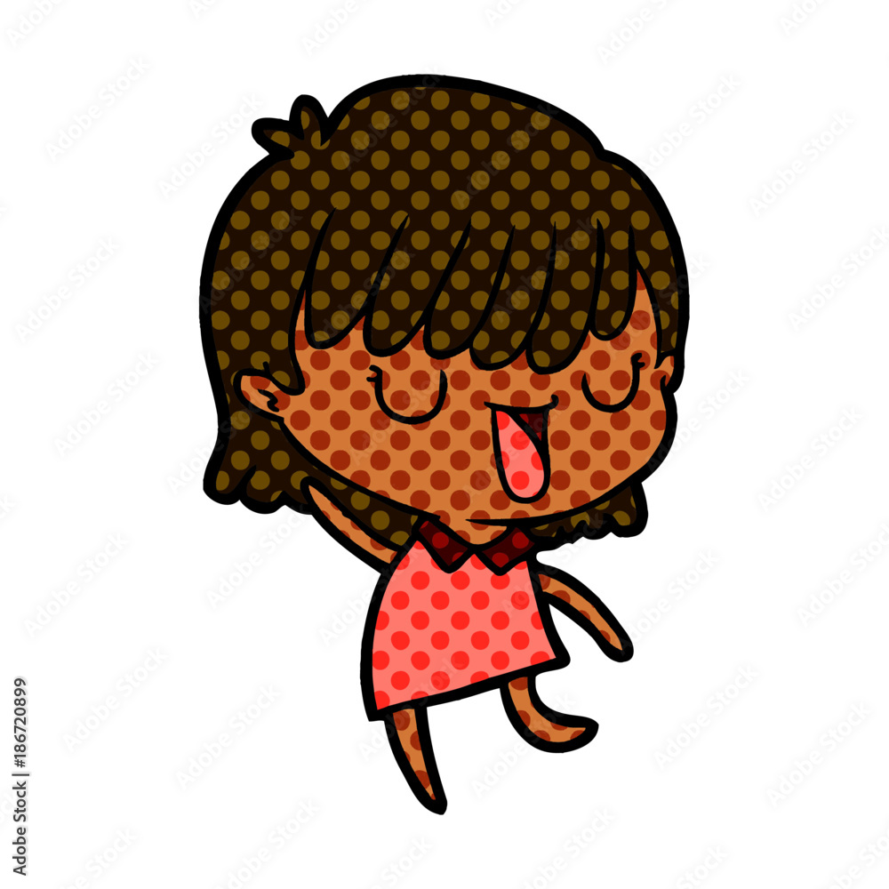 Fototapeta premium cartoon woman