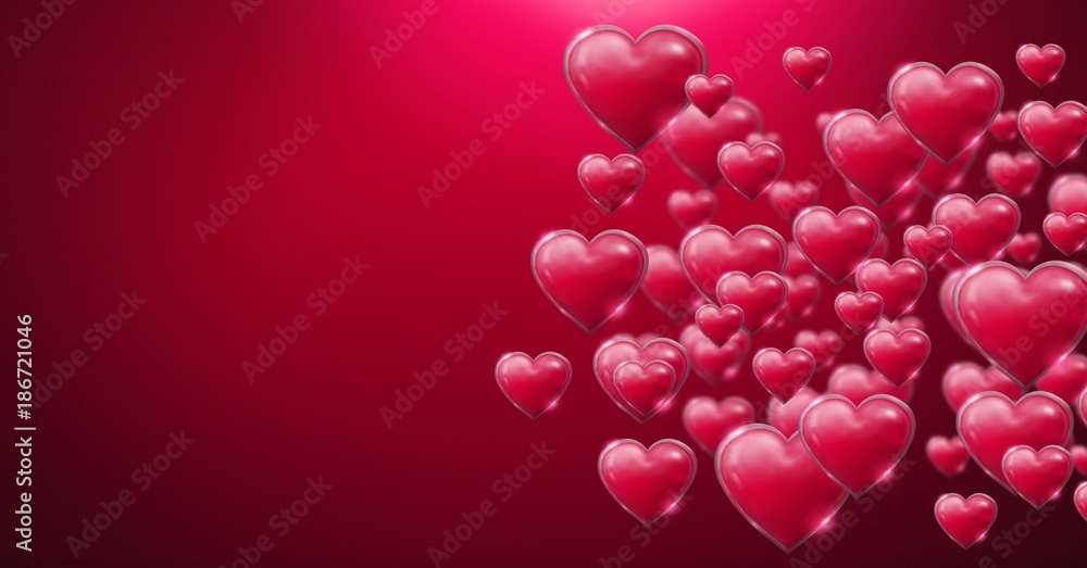 Shiny bubbly Valentines hearts Shiny bubbly Valentines hearts
