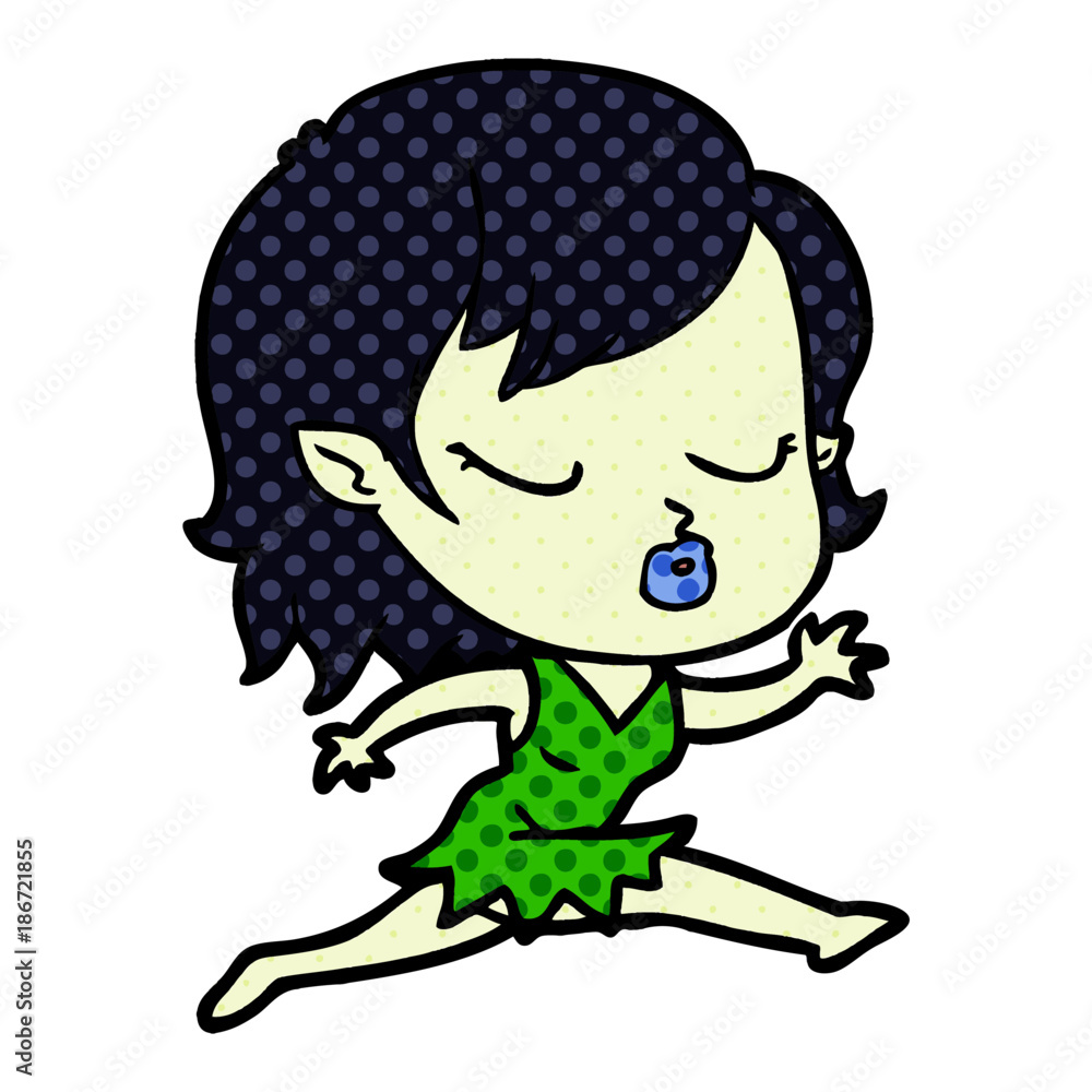 cute cartoon vampire girl