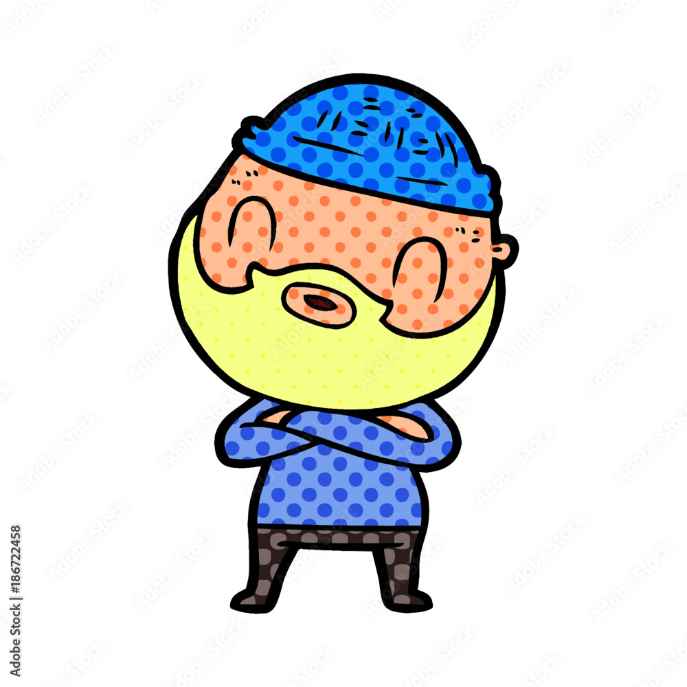 cartoon bearded man cartoon bearded man