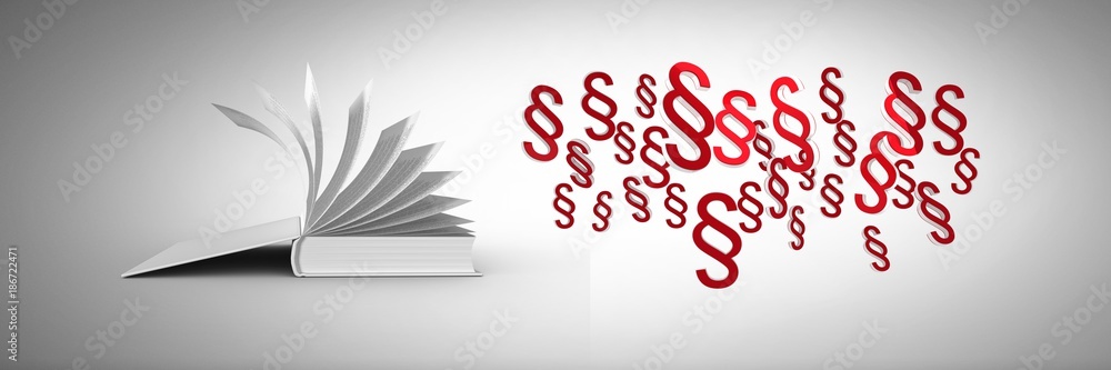 3D Section symbol icons and open book page turning 3D Section symbol icons and open book page turning