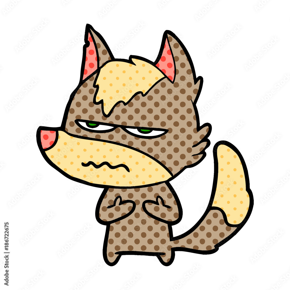 cartoon annoyed wolf cartoon annoyed wolf