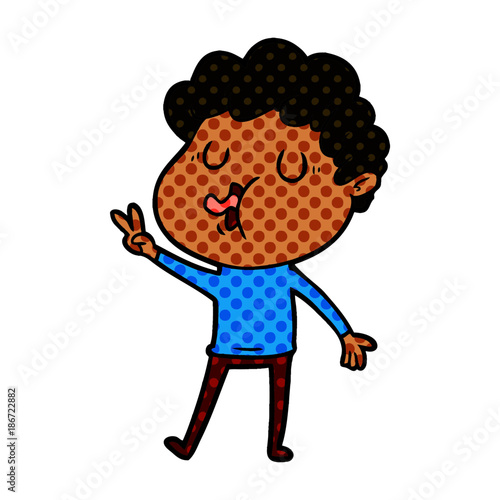 cartoon man singing