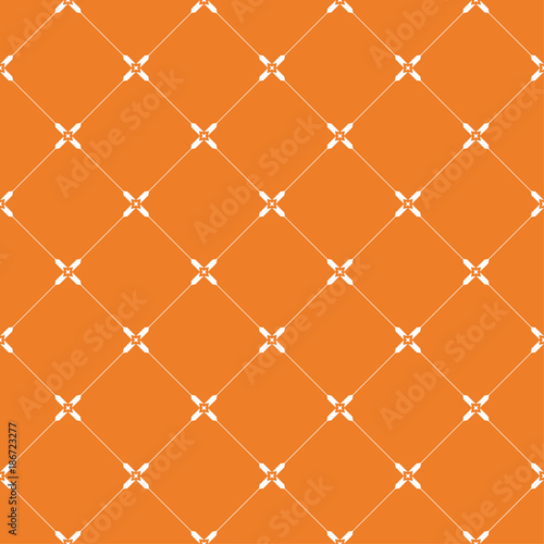 Orange geometric ornament. Seamless pattern