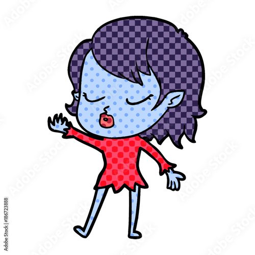 cute cartoon vampire girl