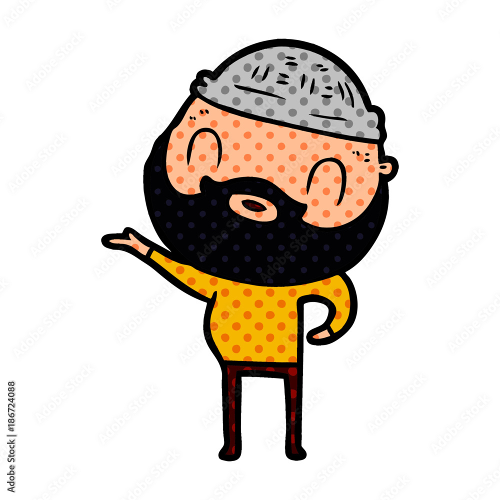 cartoon bearded man cartoon bearded man