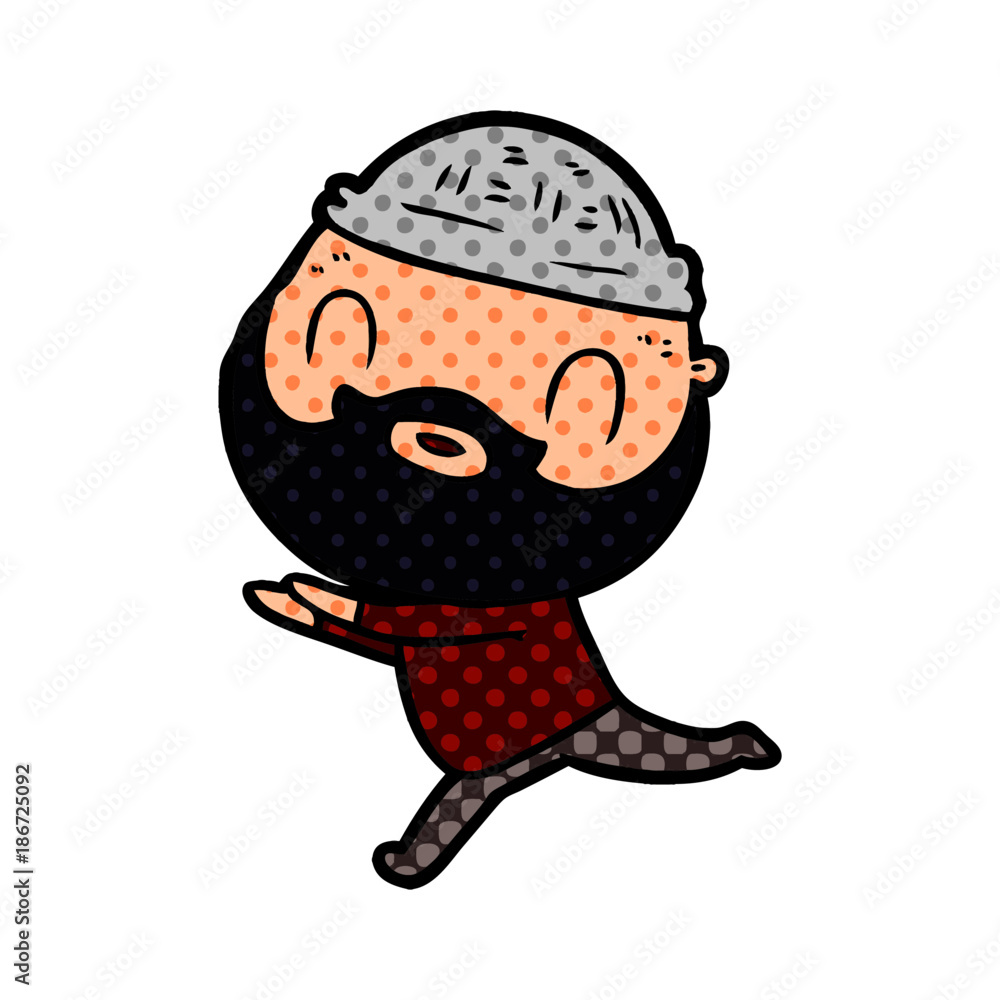 cartoon bearded man cartoon bearded man