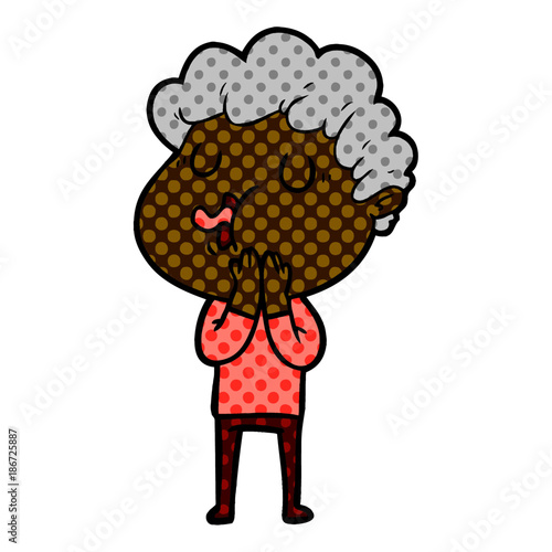 cartoon man singing