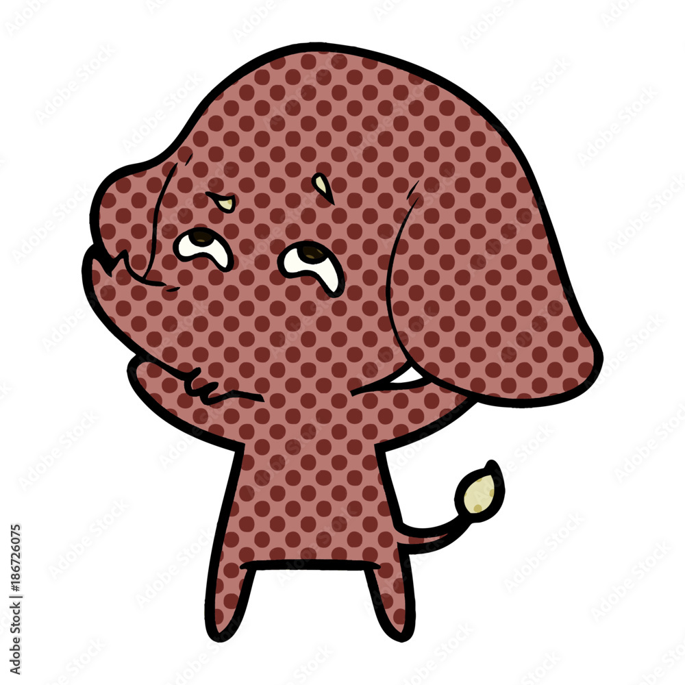 Obraz premium cartoon elephant remembering