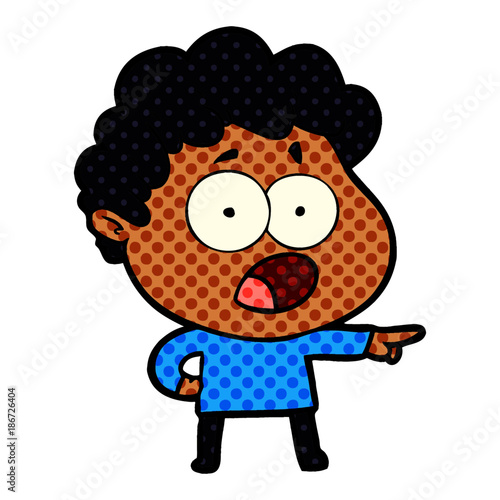 cartoon man gasping in surprise
