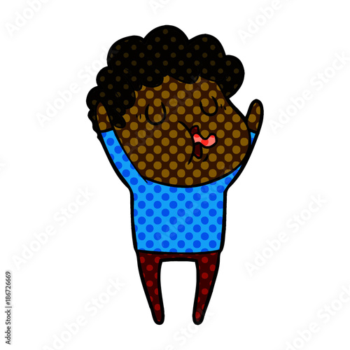 cartoon man singing