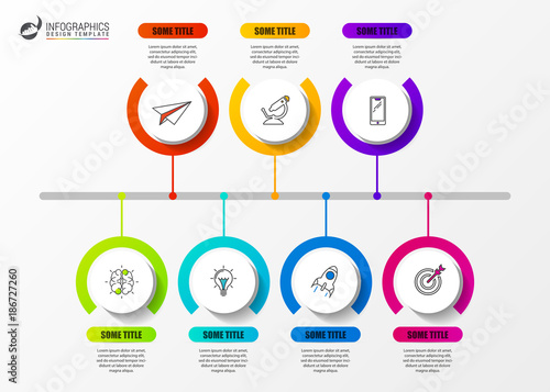 Infographic design template. Timeline concept with icons. Vector