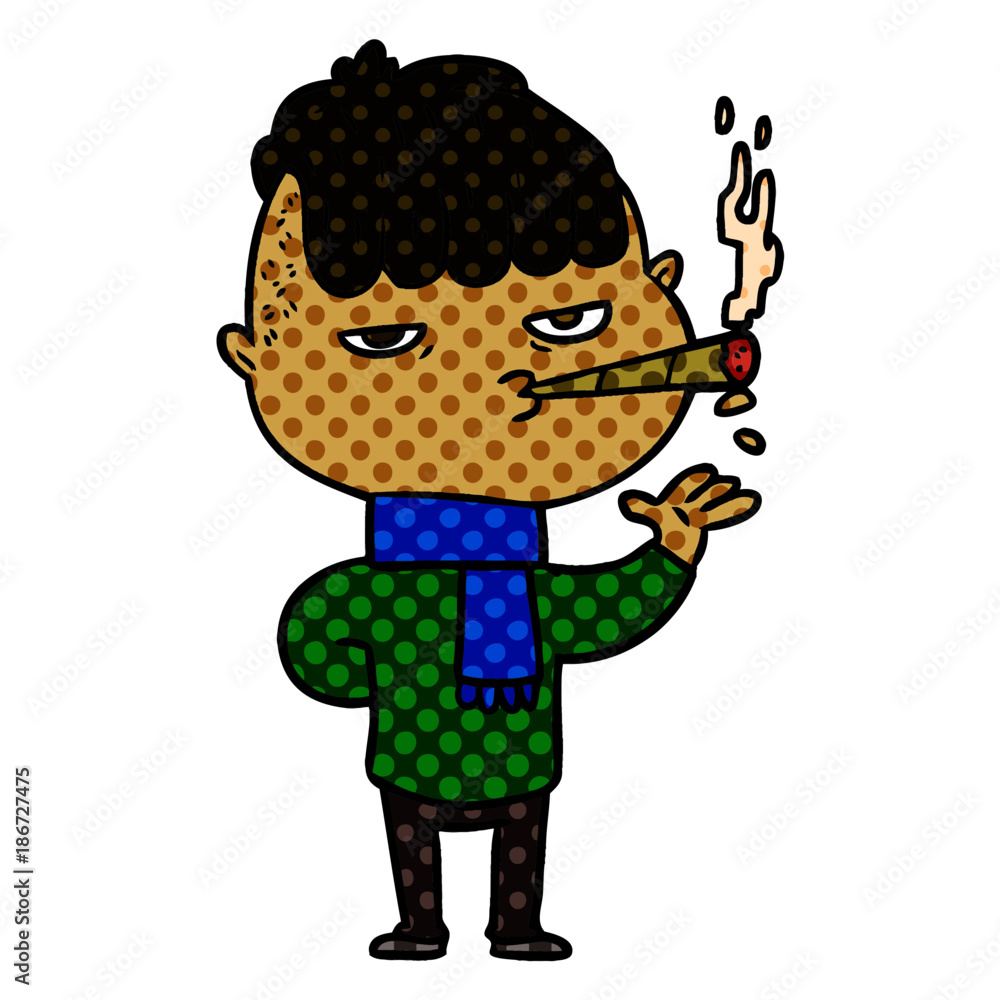 cartoon man smoking cartoon man smoking