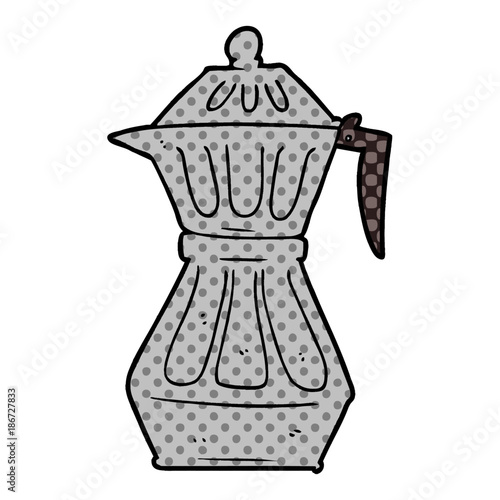 cartoon espresso pot