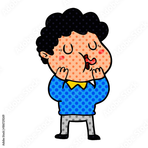 cartoon man singing