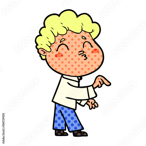 cartoon man pouting
