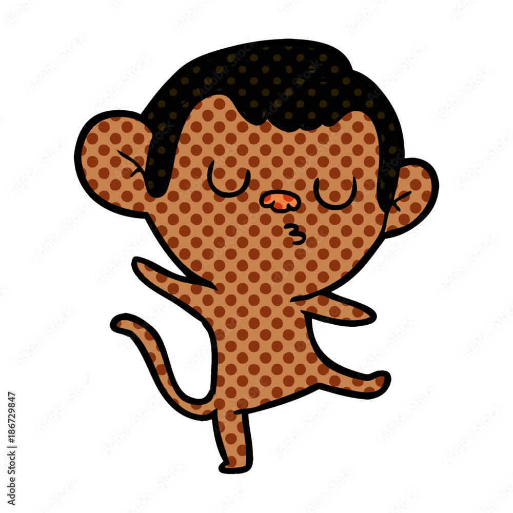 Obraz premium cartoon monkey