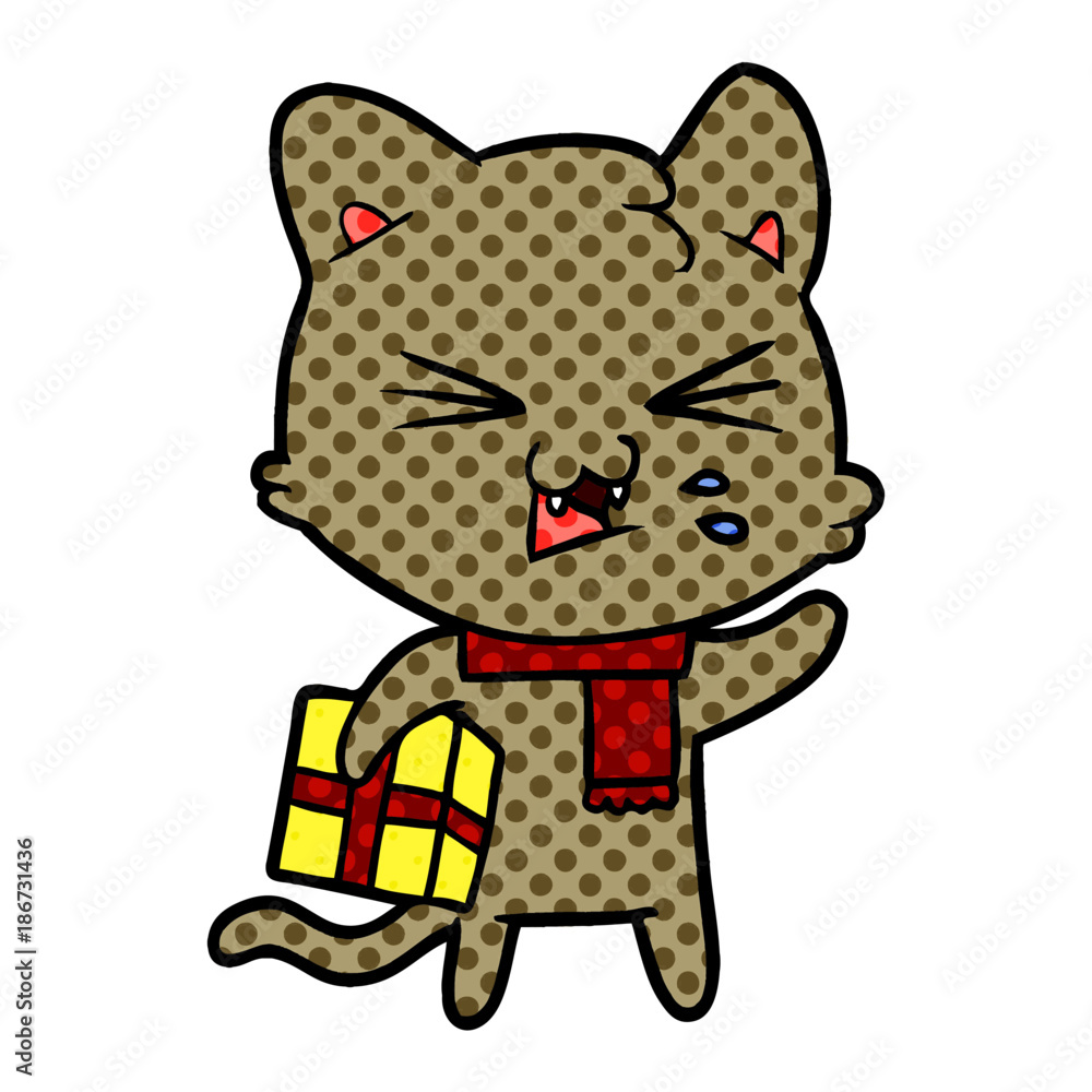 cartoon cat hissing cartoon cat hissing