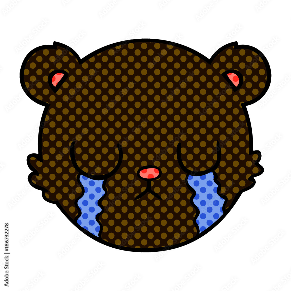 cute cartoon teddy bear face crying cute cartoon teddy bear face crying