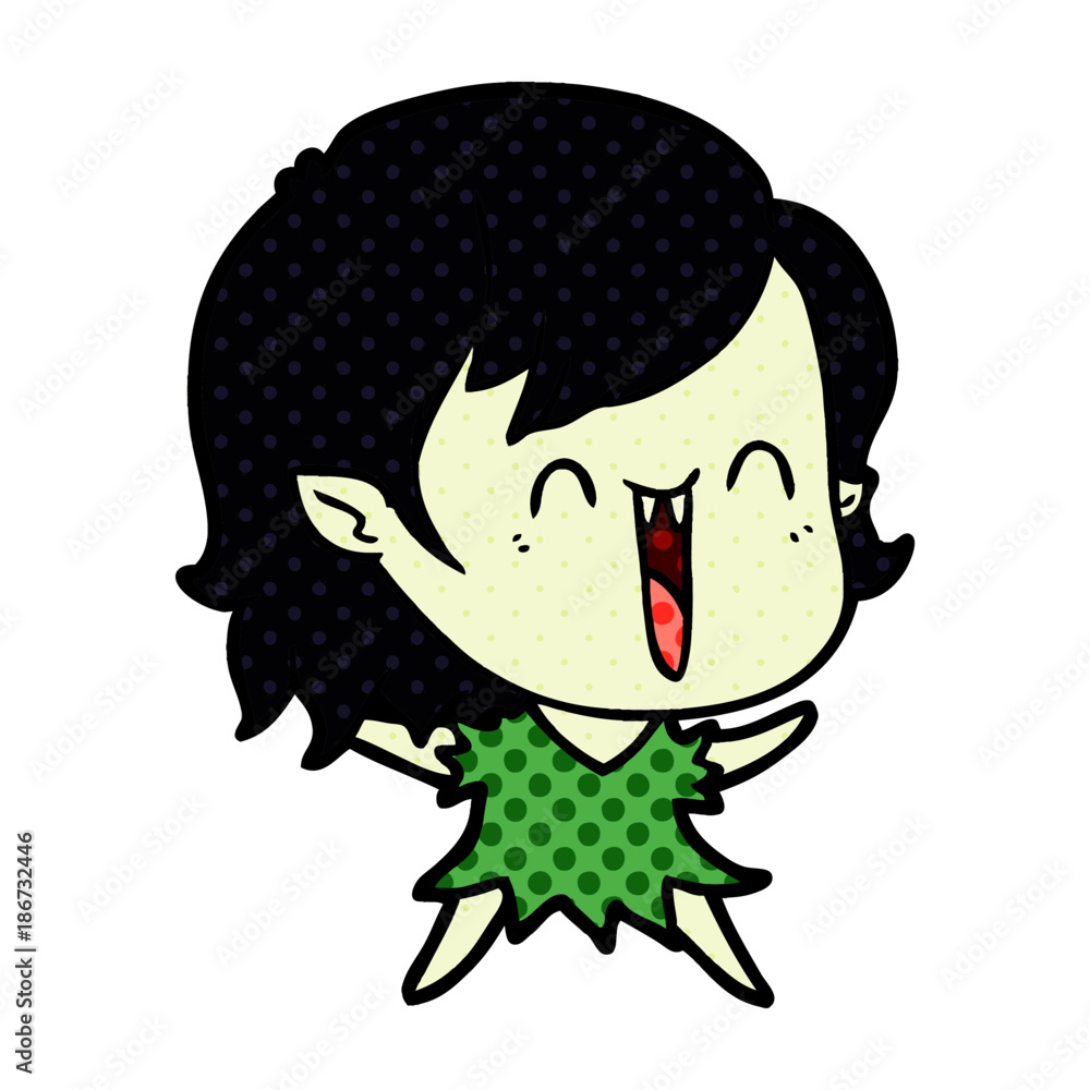 cute cartoon happy vampire girl cute cartoon happy vampire girl