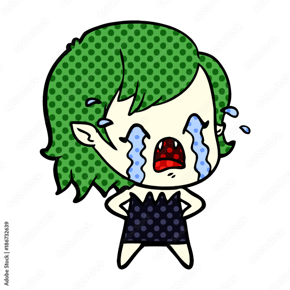 cartoon crying vampire girl cartoon crying vampire girl