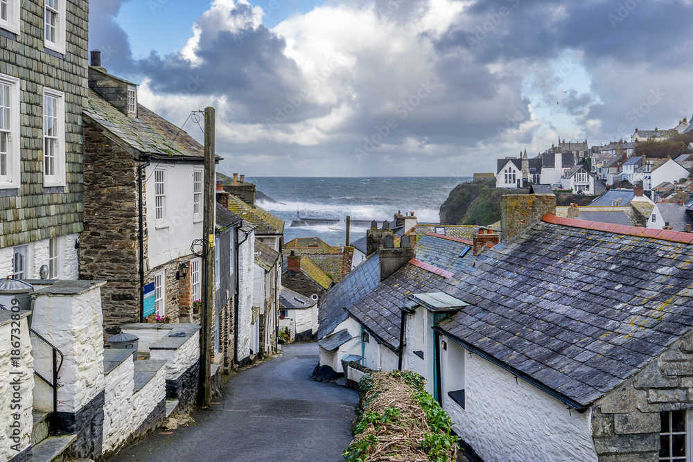 Port Issac on the north west coast of Cornwall in south west England